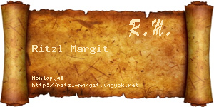 Ritzl Margit névjegykártya